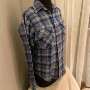 American Eagle Outfitters vintage Blue plaid shirt